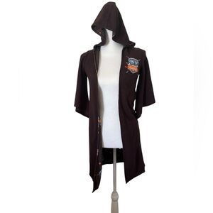 Disney Brown Hooded Coat with Emblem Detail